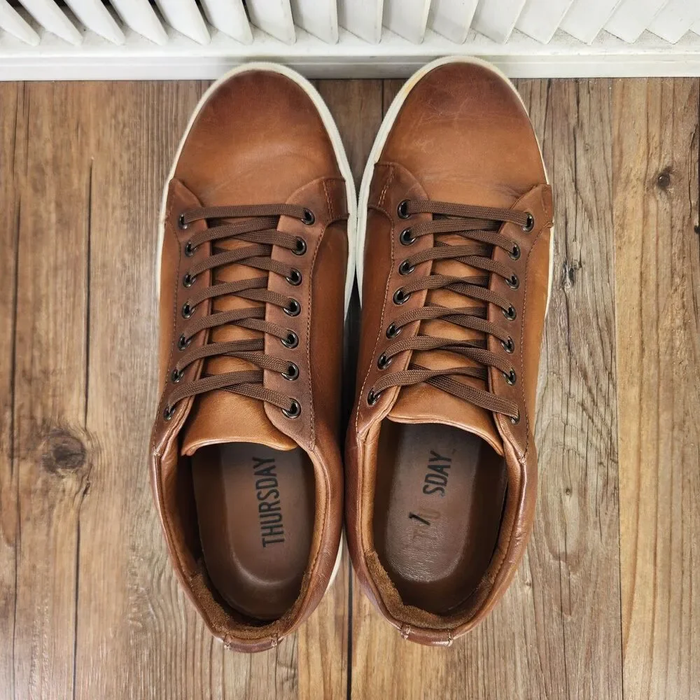 Thursday Boot Company Premier Low Top Sneakers Mens Size 9.5 Brown Leather Shoes